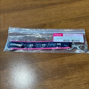 Thirty-one Believe Pink and Black Key Fob